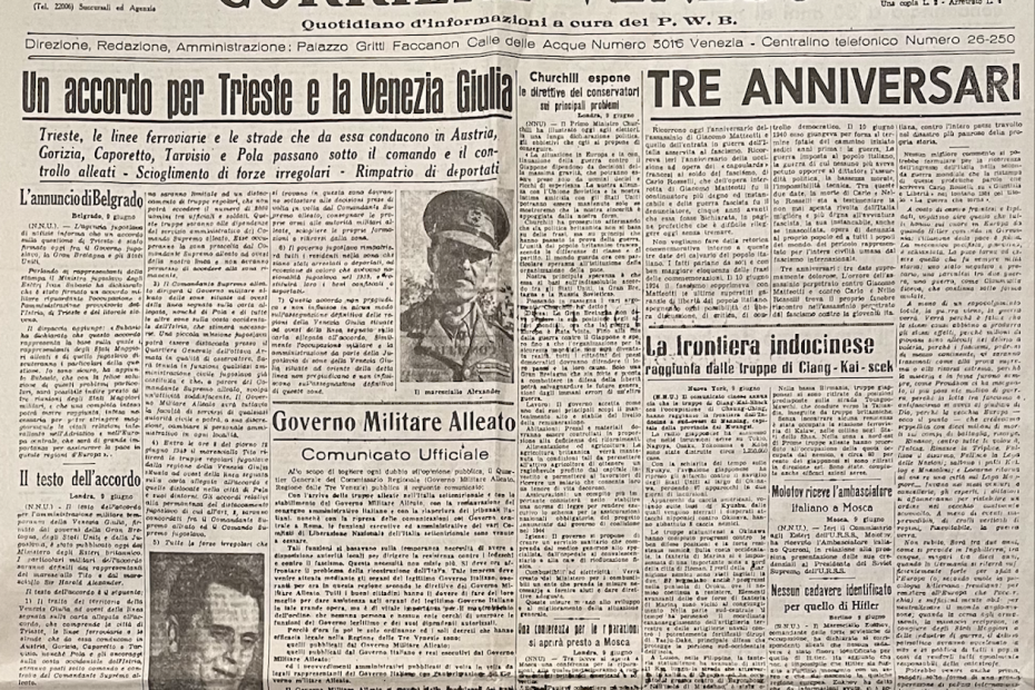 Corriere Veneto di Venezia del 10/06/1945